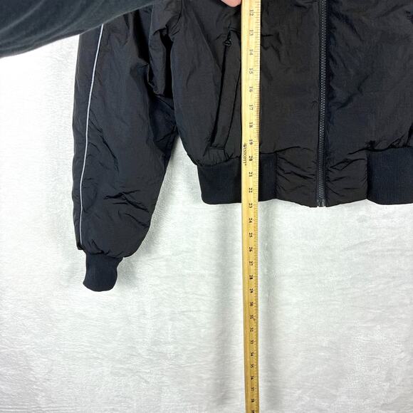 Alo Yoga Drop Top Puffer Jacket Womens S Black Reflective Nylon Preppy Baddie - Picture 7 of 13